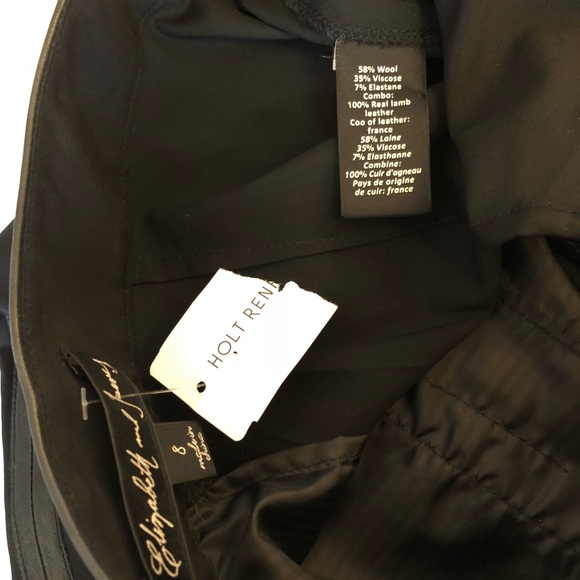 ♟BNWT Elizabeth & James - Leather trim trousers - Picture 6 of 13